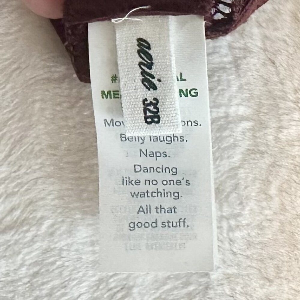 NWT Aerie Maroon Real Power Wireless Push Up Paisley Lace Bra - 32B - Picture 5 of 10